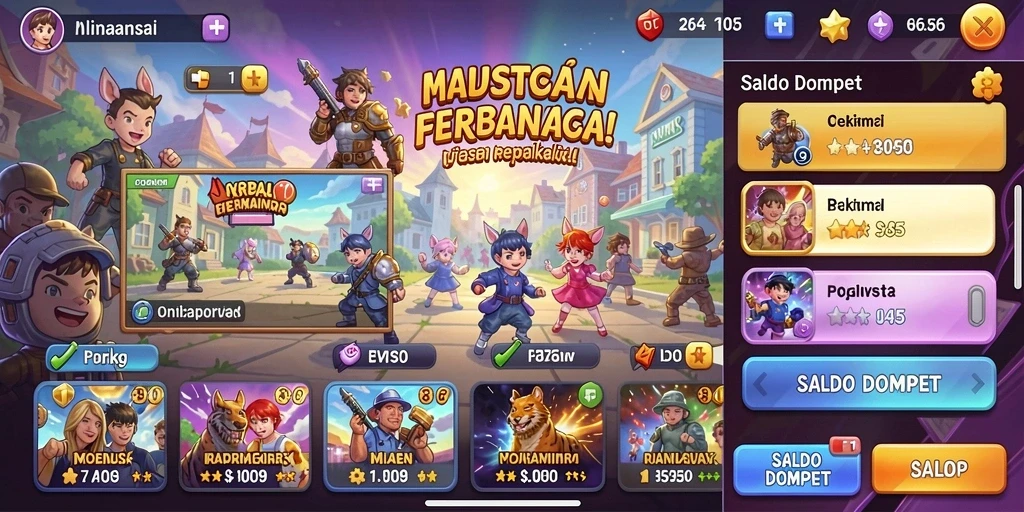 Tampilan antarmuka yang intuitif dan memudahkan pemain.