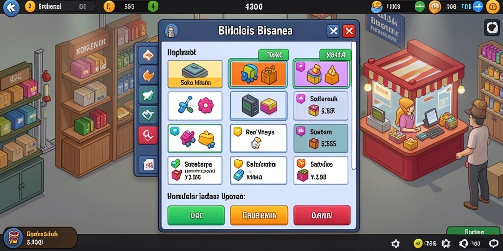 Screenshot menunjukkan beragam tema permainan yang menarik.