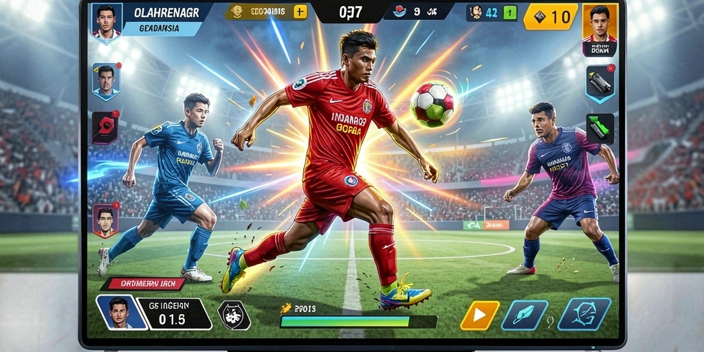 Screenshot menampilkan karakter utama yang siap beraksi.