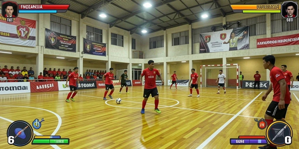 Menampilkan karakter utama dalam aksi seru.